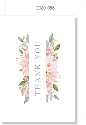 Classic Pink Rose Thank You MINI CARD