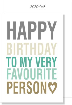 Favourite Person MINI CARD