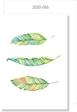 Green Feathers MINI CARD