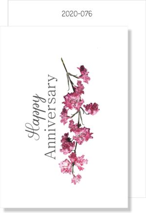 Pink Floral Anniversary MINI CARD
