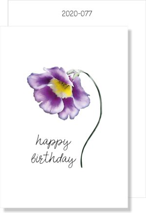 Purple Flower Birthday MINI CARD