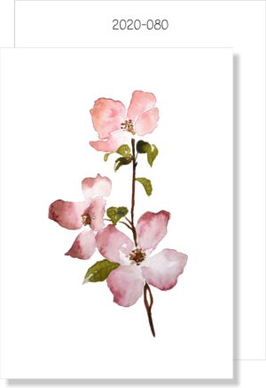 Pink Floral Sprig MINI CARD