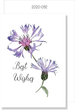Blue Floral Best Wishes MINI CARD