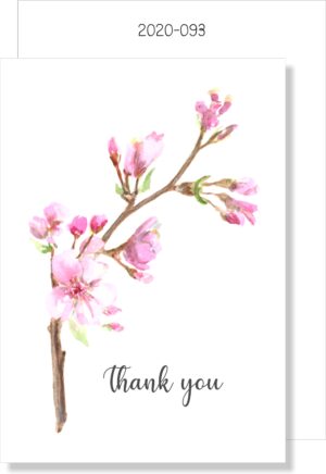 Pink Blossom Thank you MINI CARD