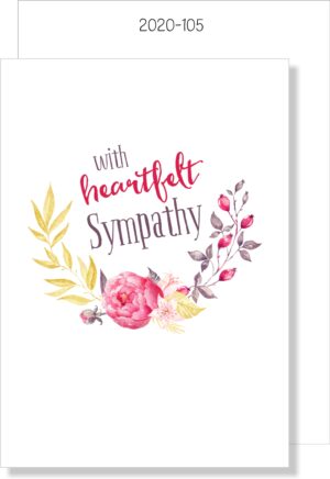 Sympathy Red Rose Laurel MINI CARD
