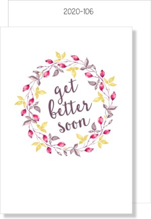 Get Better Soon Berry Wreath MINI CARD