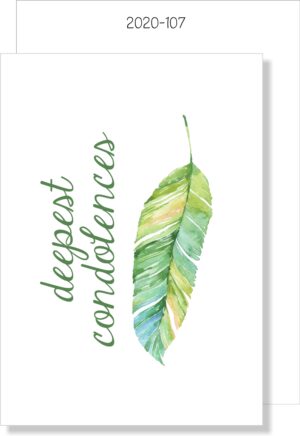 Green Leaf Condolence MINI CARD