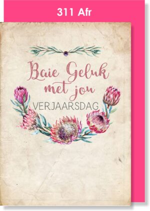 Protea Gelukkige Verjaarsdag