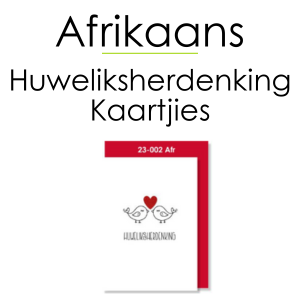 Huweliksherdenking Kaartjies