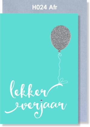 Tiffany Blou + Silver Ballon Lekker Verjaar