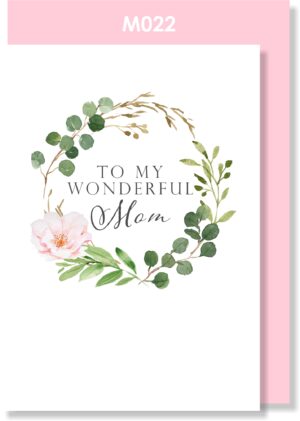 Botanical Rose Wreath Mom