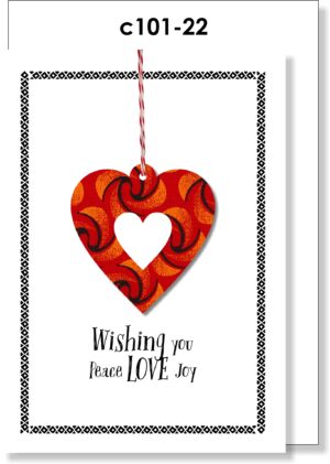 ShweShwe Heart Christmas Ornament