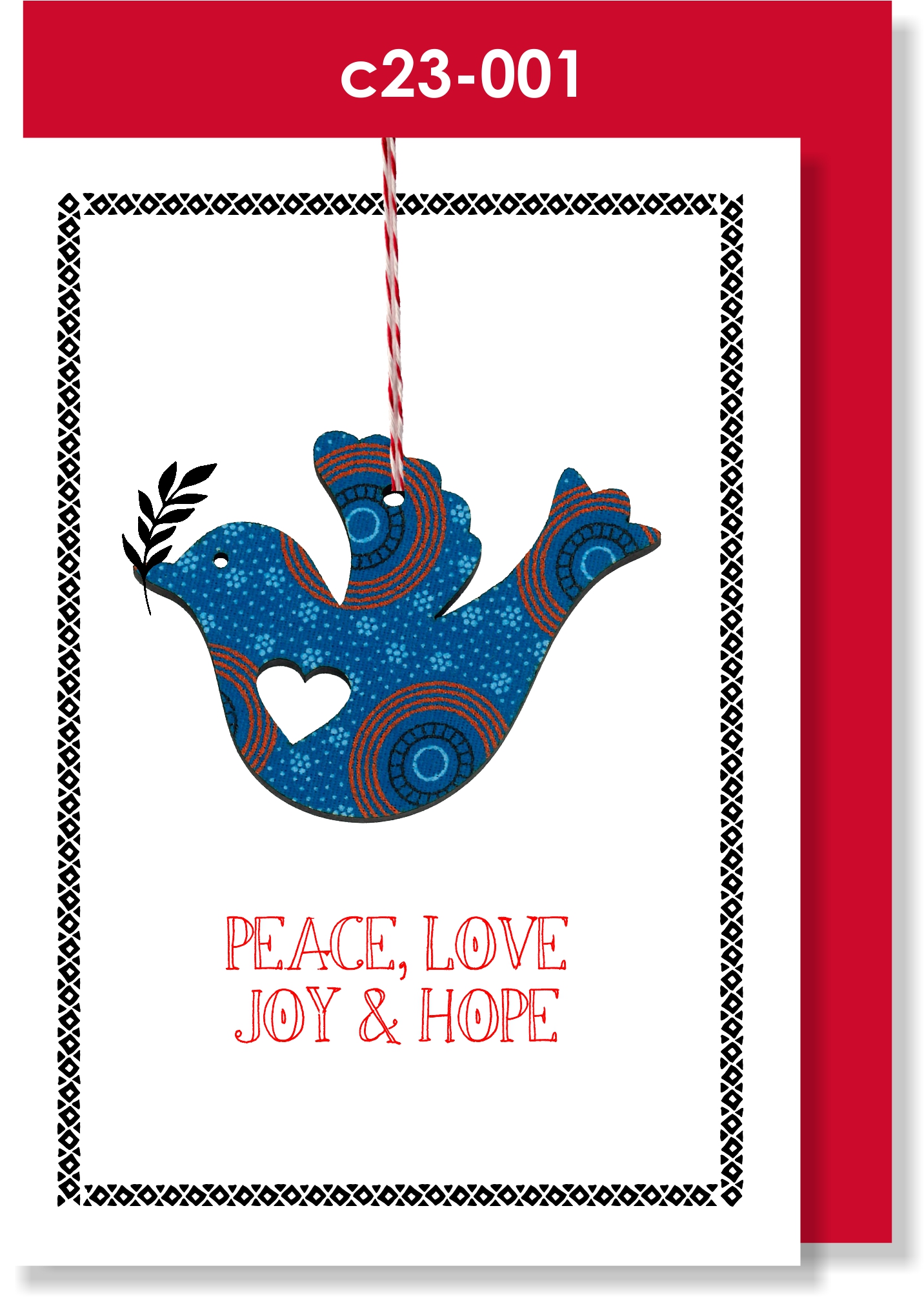 ShweShwe Dove Christmas Ornament