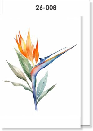 Handmade card, South African flowers, floral, watercolour